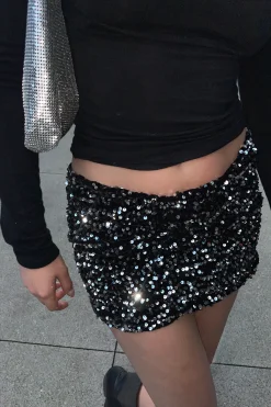 SEQUINED MINI SKIRT