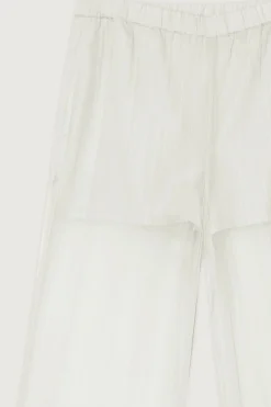 SHEER CRINKLED STRAIGHT LEG PANT
