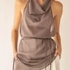 SHEER HALTER TOP
