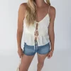SHEER TIE-FRONT TANK TOP