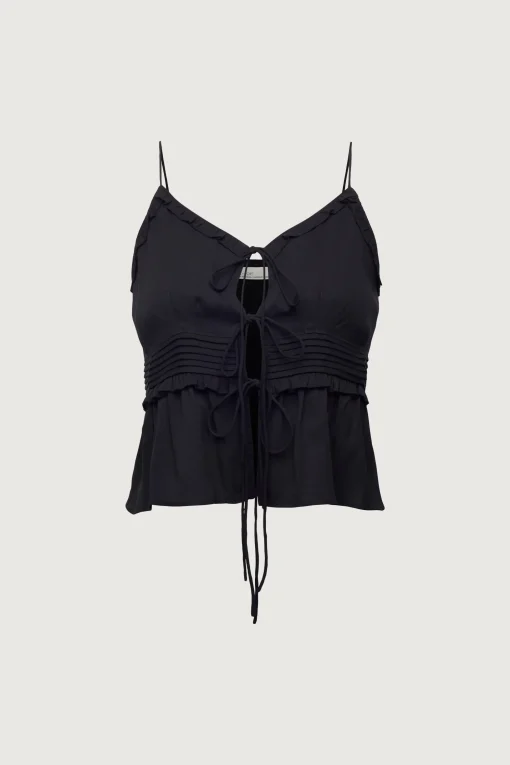 SHEER TIE-FRONT TANK TOP