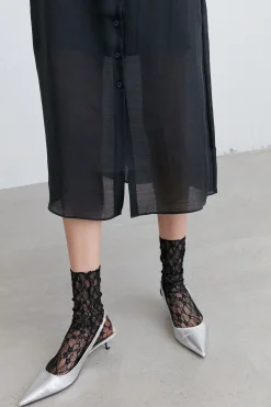 SHIRT CHIFFON MIDI DRESS