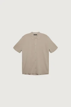 SHORT SLEEVE BUTTON UP SWEATER