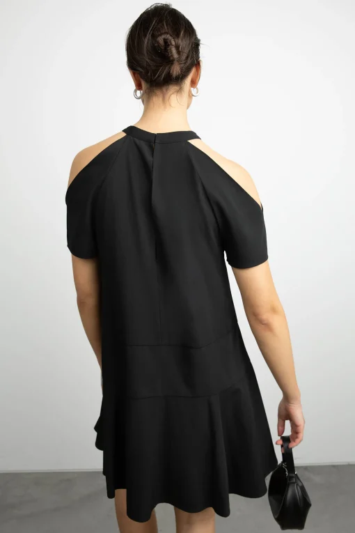 SHORT SLEEVE MOCKNECK MINI DRESS