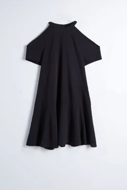 SHORT SLEEVE MOCKNECK MINI DRESS