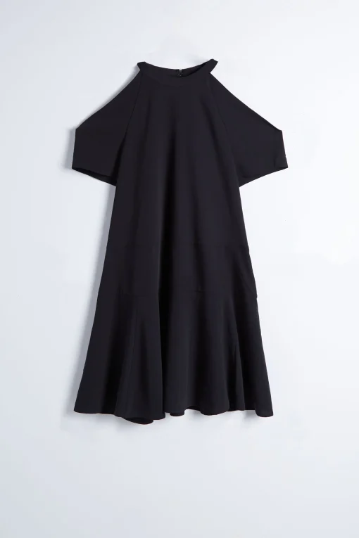 SHORT SLEEVE MOCKNECK MINI DRESS