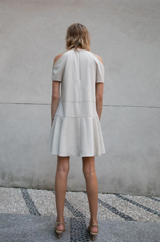SHORT SLEEVE MOCKNECK MINI DRESS
