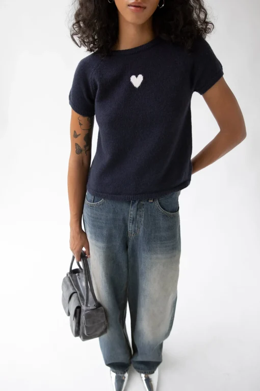SHORT SLEEVE SWEATER