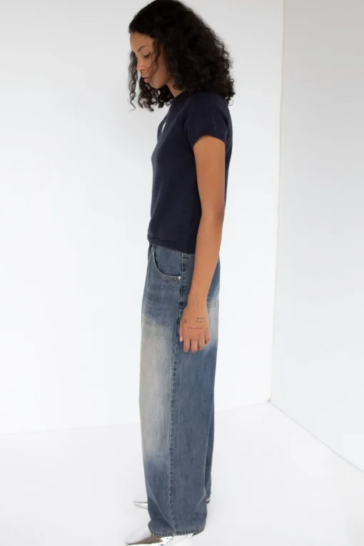 SHORT SLEEVE SWEATER