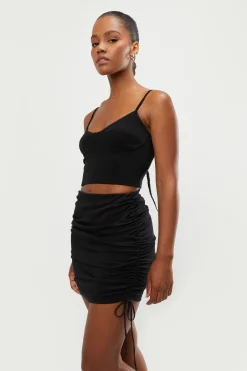 SIDE TIE MINI SKIRT