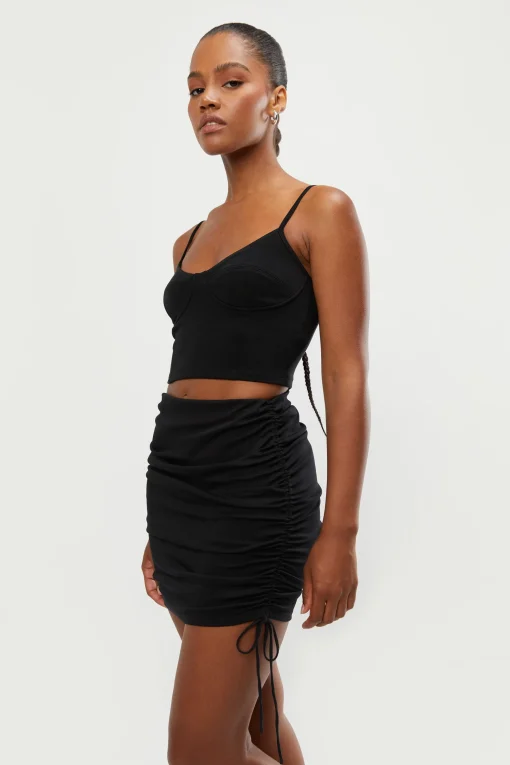 SIDE TIE MINI SKIRT