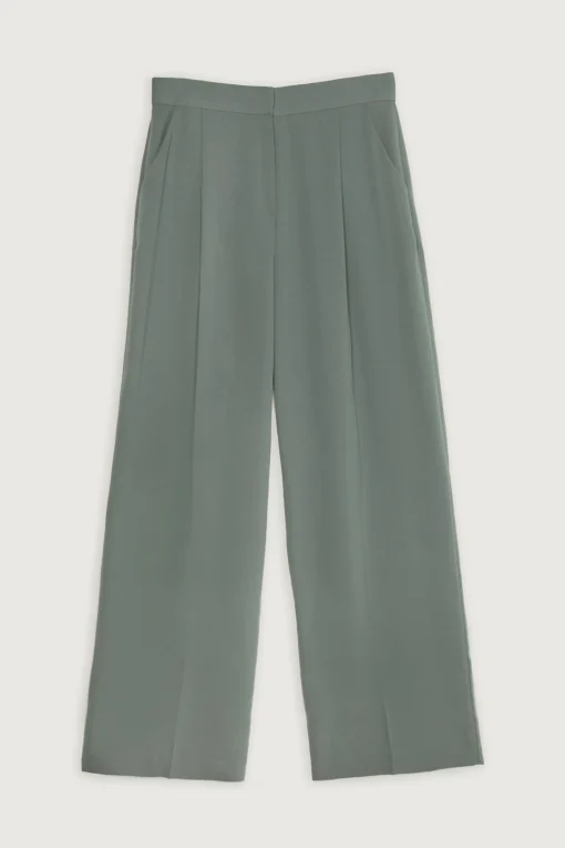 SINGLE PLEAT WIDE LEG PANT