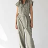 SLEEVELESS CARGO JUMPSUIT