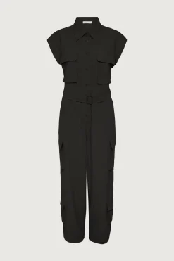 SLEEVELESS CARGO JUMPSUIT