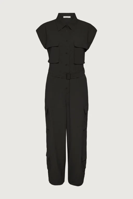 SLEEVELESS CARGO JUMPSUIT