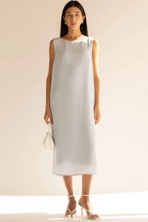 SLEEVELESS MIDI DRESS