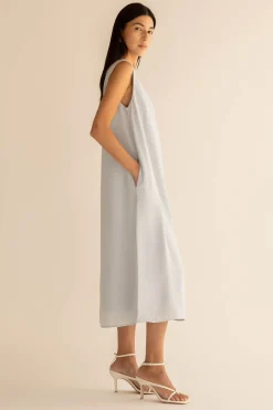 SLEEVELESS MIDI DRESS