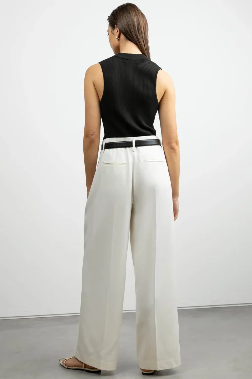 SLEEVELESS MOCKNECK HALF-ZIP SWEATER