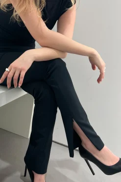 SLIM FIT PANT WITH SLIT