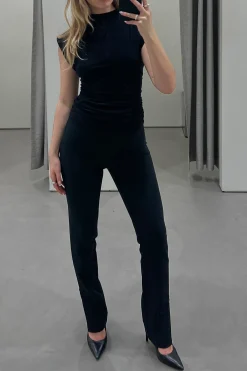 SLIM FIT PANT WITH SLIT