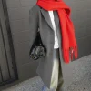 SOLID SCARF WITH TASSELS