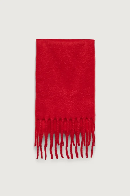 SOLID SCARF WITH TASSELS