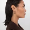 SPHERE AND HOOP EARRING
