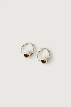 SPHERE AND HOOP EARRING