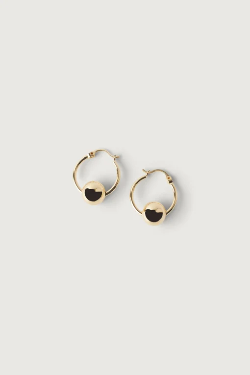 SPHERE AND HOOP EARRING