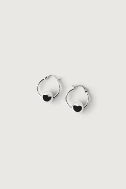 SPHERE AND HOOP EARRING