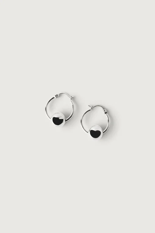 SPHERE AND HOOP EARRING