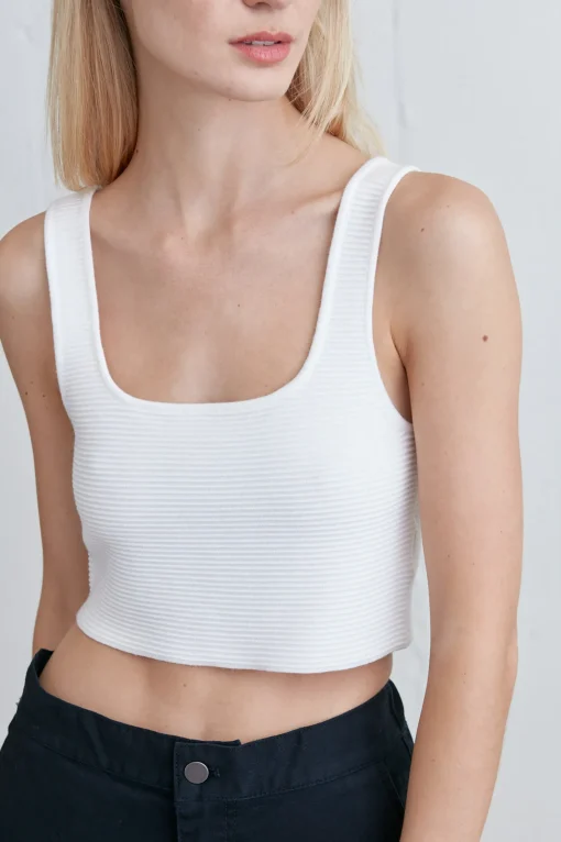 SQUARE NECK KNIT TANK