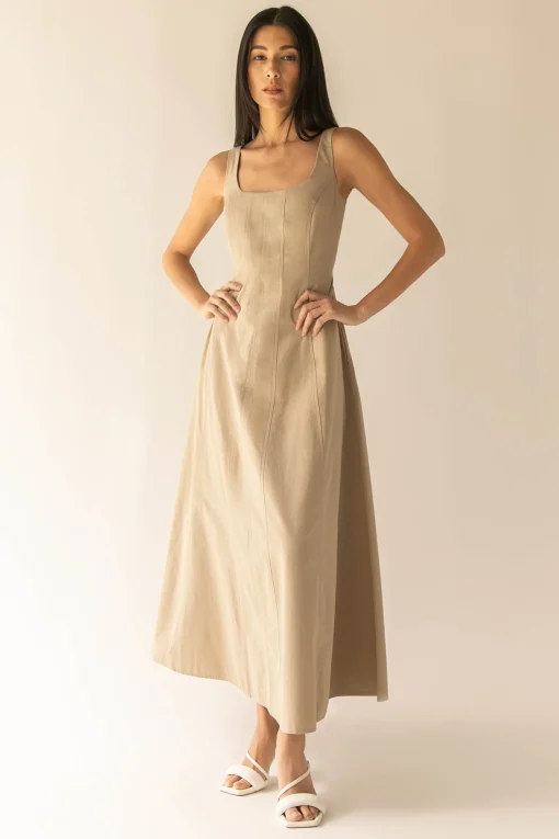 SQUARE NECK MAXI DRESS