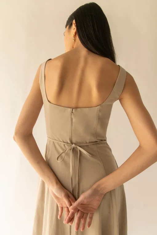 SQUARE NECK MAXI DRESS
