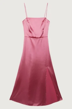 SQUARE NECK OPEN BACK DRESS
