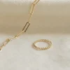 STERLING SILVER HEART CHAIN RING