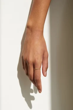 STERLING SILVER HEART CHAIN RING