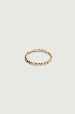 STERLING SILVER HEART CHAIN RING