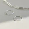 STERLING SILVER RING WITH LINK
