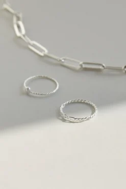 STERLING SILVER RING WITH LINK