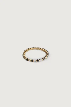 STERLING SILVER RING WITH STONE DETAIL