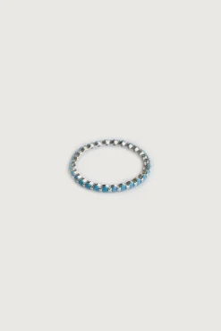 STERLING SILVER RING WITH STONE DETAIL