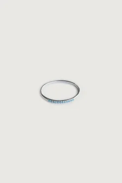 STERLING SILVER RING WITH TINY STONES
