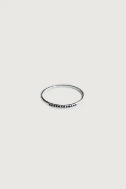 STERLING SILVER RING WITH TINY STONES