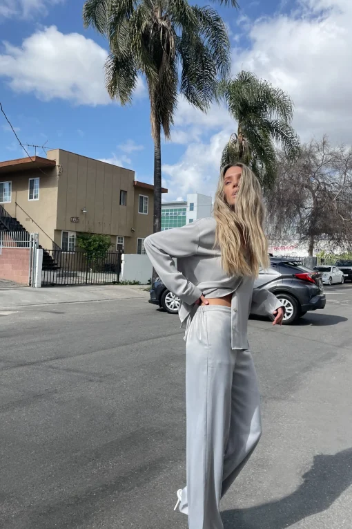 STRAIGHT SATIN PANT
