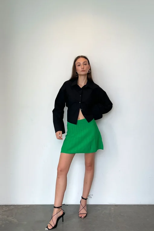 STRETCH KNIT MINI SKIRT