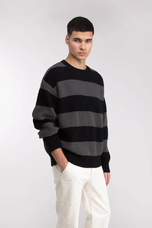 STRIPED CREWNECK SWEATER