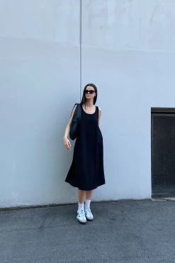 TANK MIDI DRESS WITH POCKETS