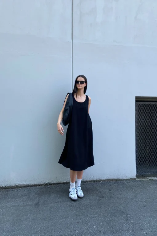TANK MIDI DRESS WITH POCKETS