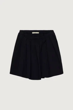 TERRY PLEATED MINI SKIRT